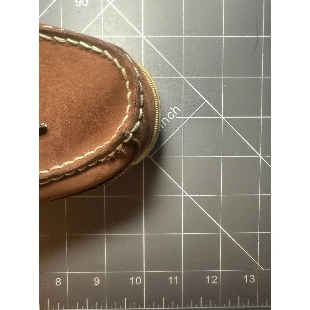 Sperry Lanyard Top Sider Boat Shoe Brown Leather Boys Size 6M